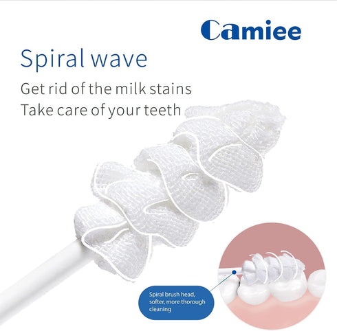 42 Pcs Baby Oral Cleaner, Upgrade Spiral Model, One-Time Toothbrush for Newborns