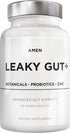 Amen Leaky Gut Supplement, Advanced Formula with L Glutamine, Zinc, Turmeric, Probiotics, Vegan, Non-GMO, 90 Capsules