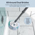 Casabella Tub & Tile Brush - Extendable Bathroom Cleaning Brush with Non-Slip Grip, All-Around Dual Bristles