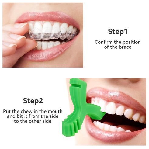 Chewies for Invisalign Aligner, DLENP 8 PCS Y-Shaped Chewies for Aligner Trays, 2 Pcs Unflavored, Strawberry, Mint,