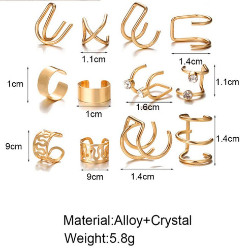 Rose Gold Hair Braids Dreadlock, 24 Pcs Non-Piercing Ear Clip Beard Beads for Women Men