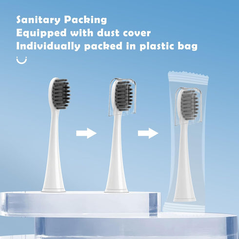 PRO-SYS Electric Toothbrush Replacement Brush Heads, Compatible, 10 Pack, White