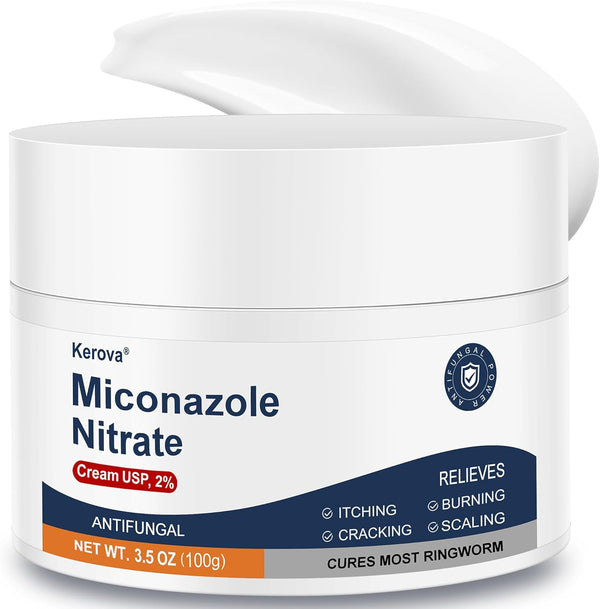 Kerova Antifungal Cream for Jock Itch, Athletes Foot & Ringworm - 2% Miconazole