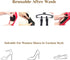 CB 4-Pairs Arch Support Insoles Silicone Gel Invisible Slim Inserts for Women Shoes, 3/4 Length, Shock Absorption, Arch
