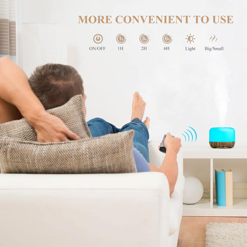 Aromatherapy Essential Oil Diffuser for Room, 300ml Cool Mist Humidifier with Colorful Lights, Auto Off for Home Bedroom