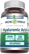Amazing Formulas Hyaluronic Acid - 100mg, 250 Capsules, Non-GMO & Gluten Free
