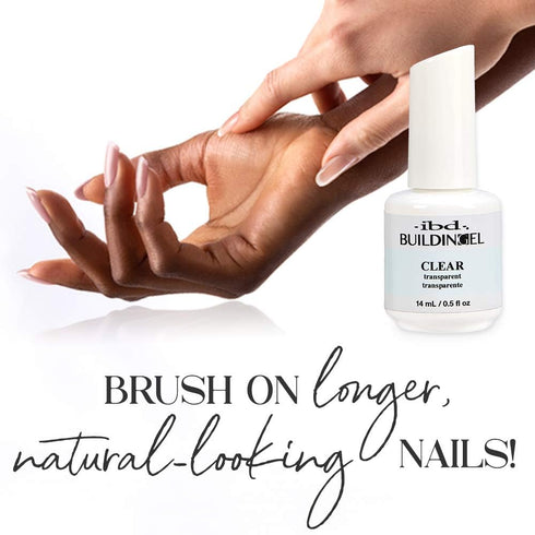 IBD Building Gel – Transparent Soak-Off Hard Gel Nail Extension Builder for Sculpting & Strengthening – 0.5 oz