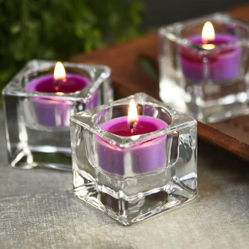 DEYBBY Scented Soy Wax Tealight Candles Bulk, Lavender Aromatherapy Candle for Stress Relief, Long Lasting for