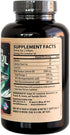 Wild Alaskan Salmon Fish Oil Omega 3 Supplement - 120 Softgels, 1000mg Salmon Oil for Brain & Heart Health