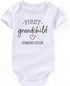 KEDFQV first grandchild coming soon grandparents pregnancy announcement Baby Bodysuits