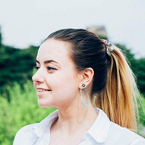 Shiny Scrunchies Metallic Tone Hair Bands, Elastic Hair Ties Set, Glitter Ponytail Holders for Women