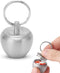 Portable Waterproof Stainless Steel Keychain Pill Holder, Apple Pendant Design, Mini Medicine Box for Purse or Pocket