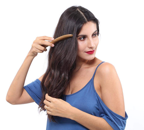 Louise Maelys Wooden Wide Tooth Hair Comb for Curly Hair Detangling Sandalwood