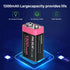 9V Rechargeable Batteries, 1300mAh High Capacity Lithium-ion with 2 in 1 USB C Fast Charging Cable, 2 Count