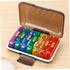 MALUGOGO 7-Day Weekly Pill Organizer Box, Multi-Grid Portable Medicine Case with Colorful Compartments and Reminder