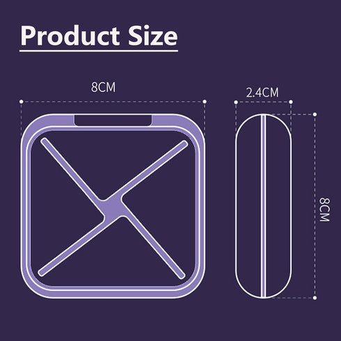 Small Pill Box Waterproof Travel Pill Case Portable Daily Pill Container Pill Holder Purse 4 Compartments Compact Medicine Organizer for Vitamin,Fish Oils,Supplements,Medication (Purple)