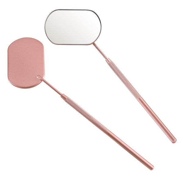 Pretty Memory Lash Mirror - 2.2 Inches Stainless Steel Makeup Eyelash Mirror, Lash Extensions Accessories, Rose Gold
