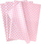 MUNILAIL 100 Sheets Pink and White Checkered Tissue Paper, 14 x 20 Inches for Gift Bags, Bulk Wrapping Paper, Crafts