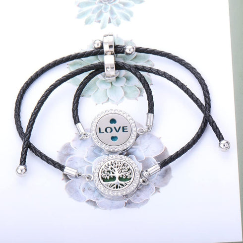 Set Bracelet Aromatherapy Essential Oil Diffuser Stainless Steel Bracelet - Adjustable Women Jewelry Diffuser Bracelet