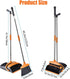 Broom and Dustpan Set with Long Handle for Home Kitchen Room Office Use