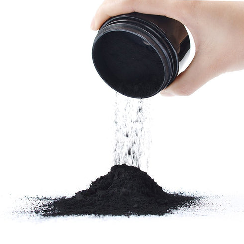 WUBLSYAN Set, Teeth Whitening Charcoal Powder + Bamboo Brush Oral Care Natural Activated Charcoal Teeth Whitener
