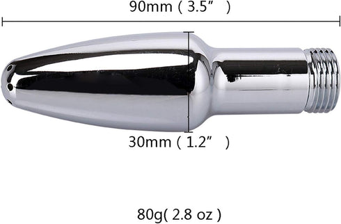 Clean Shower Head Metal Enema Shower Vaginal Irrigation System, Colon Aluminum Bathroom Cleaning System (Silver)