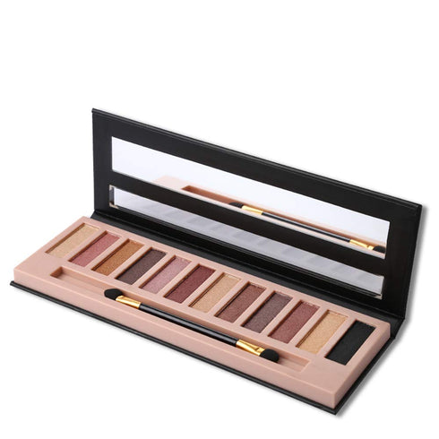 BestLand 2 Pack 12 Colors Makeup Nude Eyeshadow Palette, Natural Matte Shimmer Glitter Pigment Set, Waterproof Kit (2
