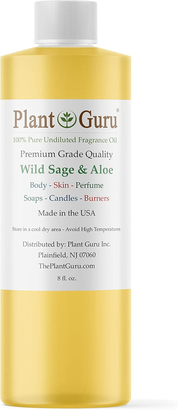 Wild Sage and Aloe Fragrance Oil 8 fl. oz. for DIY Soap Making, Candles, Bath Bombs, and Aromatherapy