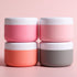 Travel Containers for Toiletries, Silicone Cream Jars BPA Free, TSA Approved 2oz Leak-proof Essentials with Lid for