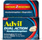 Advil Dual Action Coated Caplets with Acetaminophen, 250 Mg Ibuprofen and 500 Mg Acetaminophen Per Dose (2 Dose Equivalent) for 8 Hour Pain Relief - 18 Count