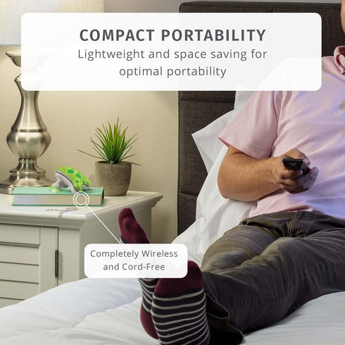 HoMedics Ribbit Mini Handheld Massager, Vibrating Electric Massager, Comfort Grip, LED Light, Batteries Included,