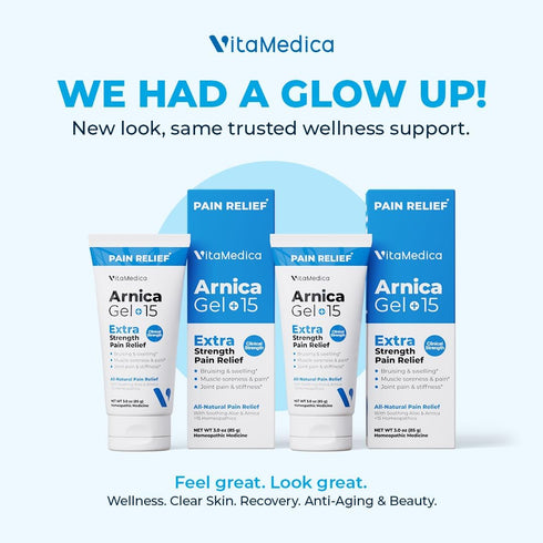 VitaMedica Arnica Gel Plus with 15 Healing Plant Compounds for Bruising, Swelling, Joint Pain, Muscle Soreness (2-Pack)