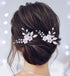 JEAIRTS Flower Wedding Hair Pins, Rhinestone Bridal Hair Pieces, Sparkly Crystal Hair Accessories for Women (Pack of 2)