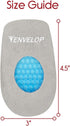 Vive Envelop Gel Heel Cups, Cushion for Women, Men, Plantar Fasciitis Support, Foot Pain Relief