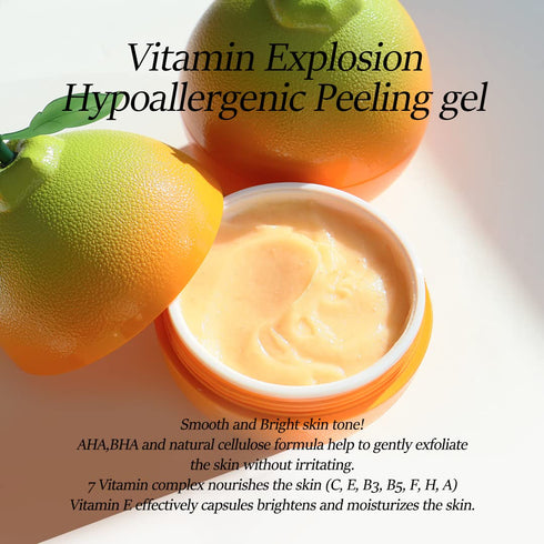 Exfoliant Vita7 AHA BHA Peeling Gel - Hydrating, Purifying Exfoliating Wash for Dry Trouble Skin, 100ml