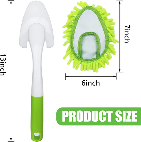 Microfiber Feather Duster 13 Inch with 4 Washable Duster Cloths for Cleaning Windows and Furniture