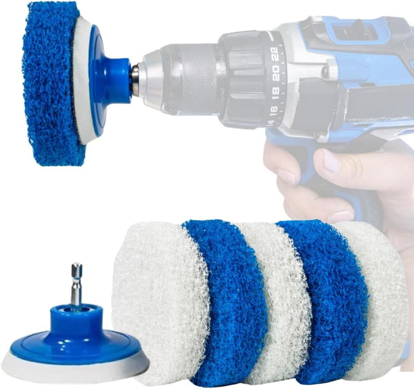 7 Pack Multi-Purpose Drill Brush Kit for Cleaning Bathrooms, Showers, Tubs, Tile, Floors, Sinks, Toilets