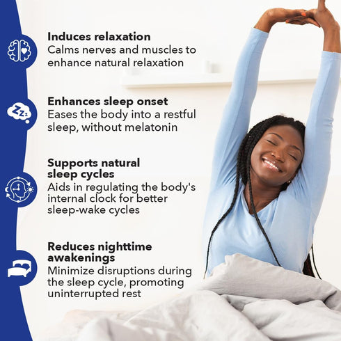 LifeSeasons Rest-ZZZ Melatonin Free - Sleep Support Supplement for Calming Nervous System, 60 Capsules