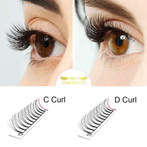 Premade Fans Eyelash Extensions, 4D 6D 8D Short Stem Volume Lash Extensions, Pre-made Lash Fans C D Curl 9-15 MIX