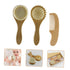 Set BESPORTBLE Newborn Hair Care Brush Wooden Comb and Massager for Toddler Scalp Gentle Brushing Tool for Babies