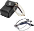 1 Pack Compact Folding Reading Glasses for Men and Women, Foldable Full Frame Computer Glasses with Reading Case,