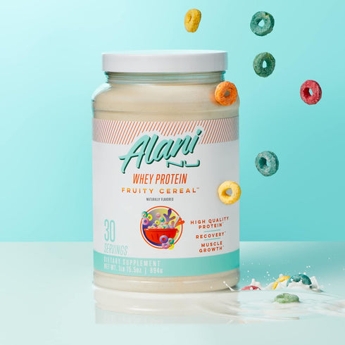 Alani Nu Whey Protein Powder - FRUITY CEREAL Flavor, 23g Protein, Low Sugar & Digestive Enzymes, Meal Replacement