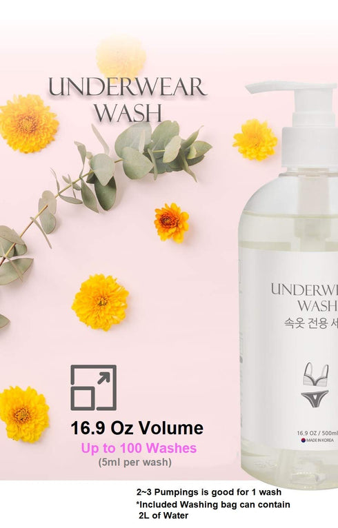 Underwear Washing Detergent, 500ml - Ideal for Hand Wash Lingerie