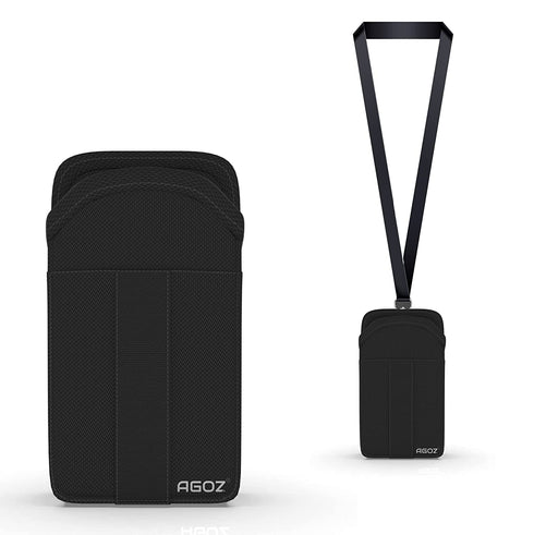 AGOZ Around The Neck Hanging Open Top Case with Detachable Safety Lanyard for Freestyle Libre 3