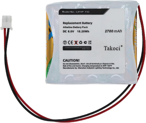 KOVHIHAV Replacement Battery for ES8 Hand Sanitizer Dispenser,fits Part No L91VP-F4C, 6V 2700mAh