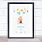 The Card Zoo New Baby Birth Details Christening Nursery Smiling Boy Keepsake Gift Print