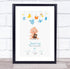 The Card Zoo New Baby Birth Details Christening Nursery Smiling Boy Keepsake Gift Print