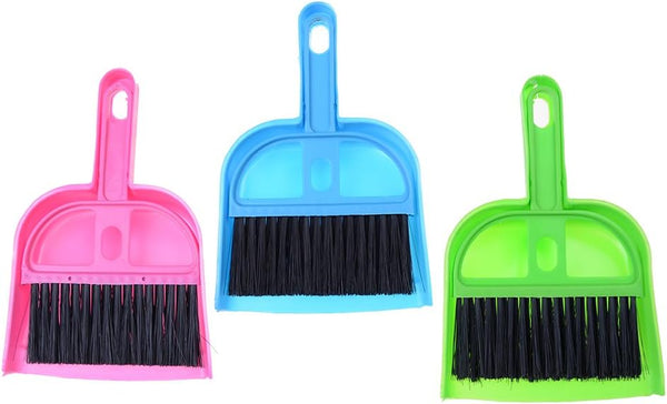 Mini Cleaning Brush and Dustpan Set, Desktop Sweep Broom for Computer Keyboard, Set of 3