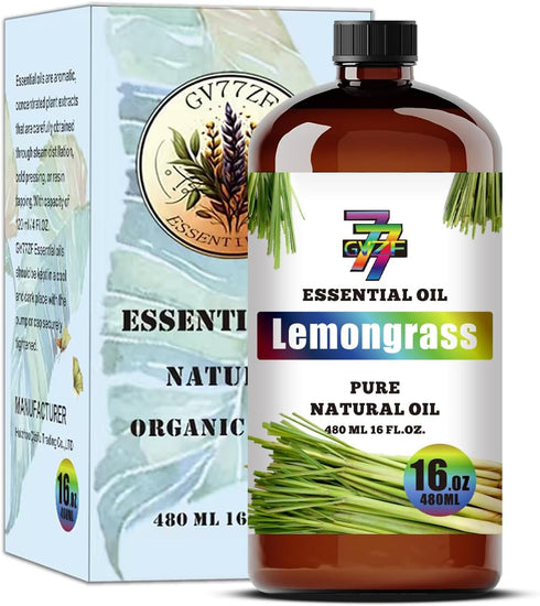 Lemongrass Essential Oil - GV77ZF Lemongrass Oils for Diffusers, Humidifiers, DIY Candles,