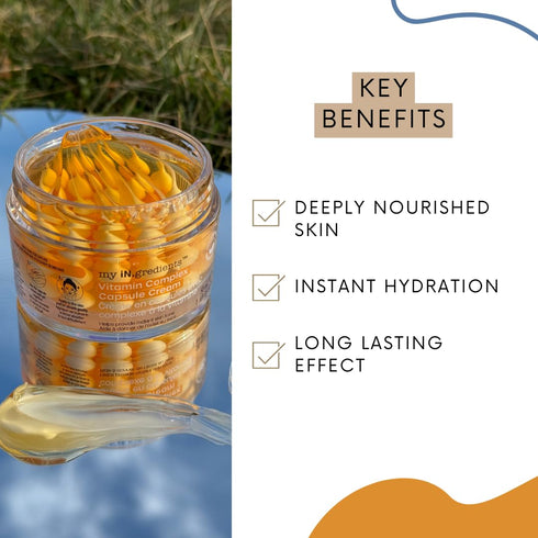 masque BAR My Ingredients Hydrating Face Moisturizer Capsule Creams with Shea Butter and Vitamin Complex